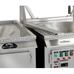 INBLAN - Friteuse à churros et beignets sur pieds électrique - digitale - gaz - Cuve cylindrique
