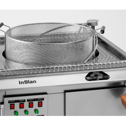 INBLAN - Friteuse à churros et beignets sur pieds électrique - digitale - gaz - Cuve cylindrique