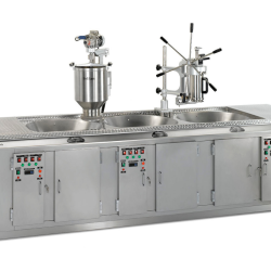 INBLAN - Friteuse à churros et beignets sur pieds électrique - digitale - gaz - Cuve cylindrique