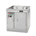 INBLAN - Friteuse à churros et beignets sur pieds électrique - digitale - gaz - Cuve cylindrique