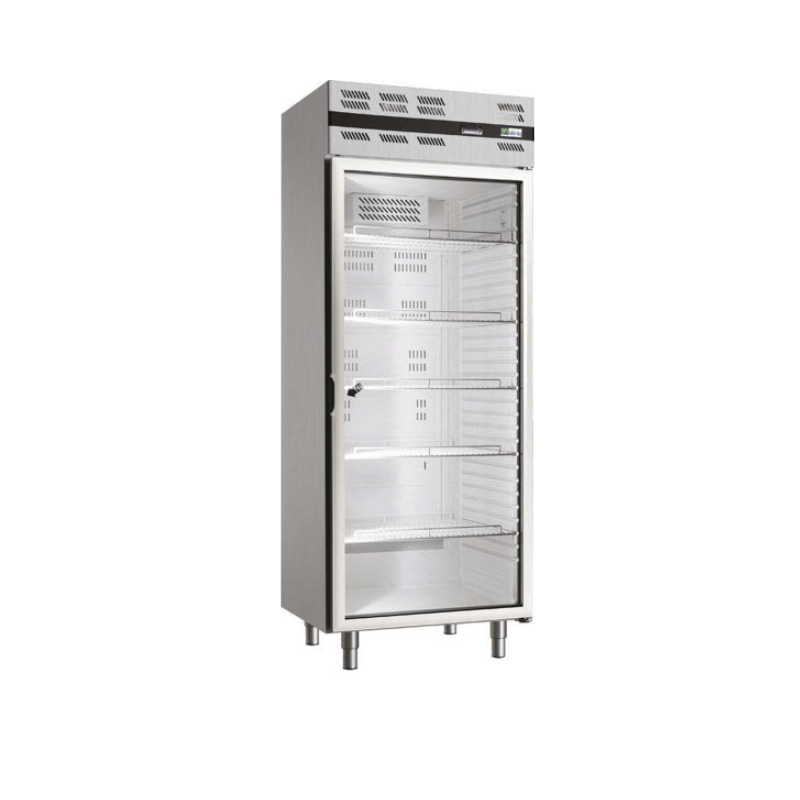 ARMOIRE RÉFRIGÉRÉE POSITIVE GN 2/1 - PORTE  VITRÉE - INOX - 535 L