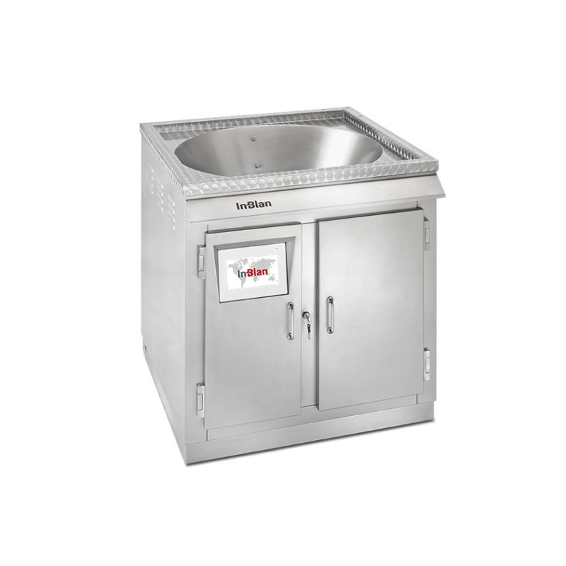 INBLAN - Friteuse à churros et beignets sur pieds électrique - digitale - gaz - Cuve cylindrique