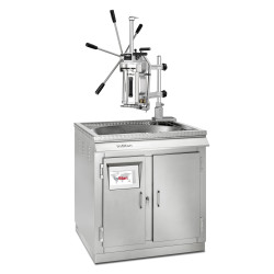 INBLAN - Friteuse à churros et beignets sur pieds électrique - digitale - gaz - Cuve cylindrique