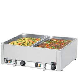 CASSELIN - DOUBLE BAIN-MARIE GN 1/1 AVEC 2 ROBINETS DE VIDANGE