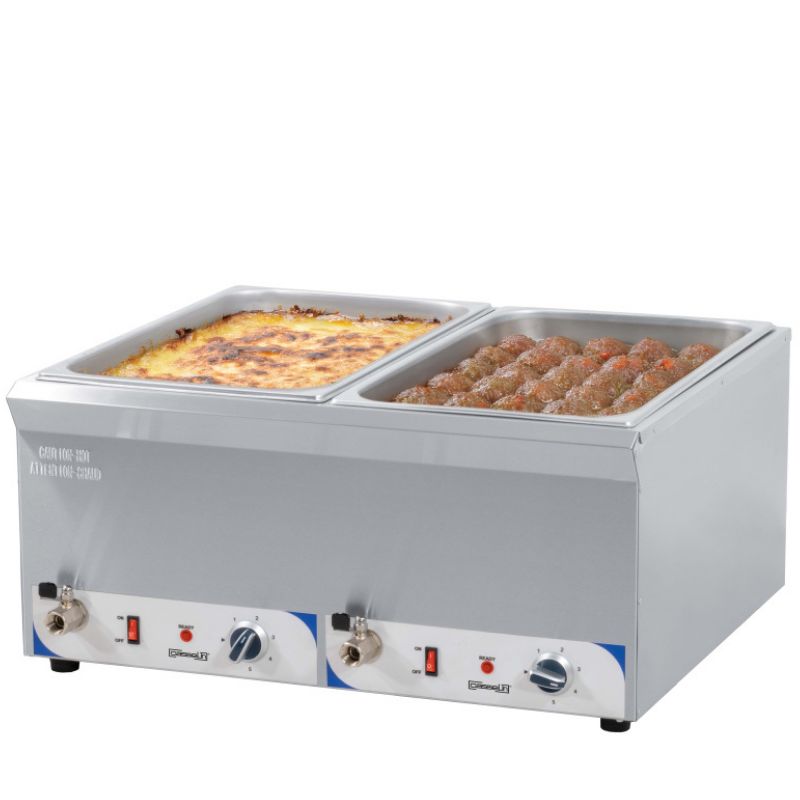CASSELIN - DOUBLE BAIN-MARIE AVEC ROBINET DE VIDANGE GN 1/1 - 200 MM