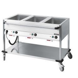 CASSELIN - CHARIOT BAIN-MARIE À EAU 3 X GN 1/1