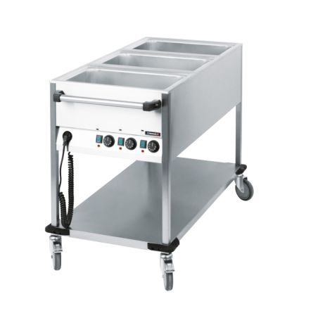 CASSELIN - CHARIOT BAIN-MARIE À EAU 3 X GN 1/1