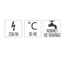CASSELIN - DOUBLE BAIN-MARIE GN 1/1 AVEC VANNES DE VIDANGE 66 ligne 600