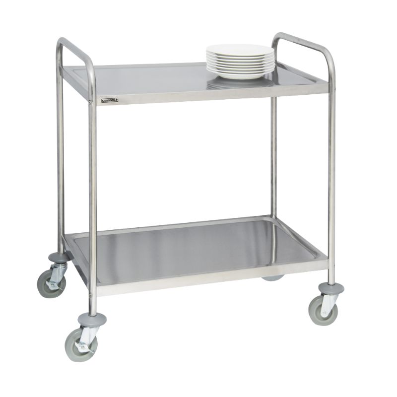 CASSELIN - CHARIOT EN INOX 2 PLATEAUX