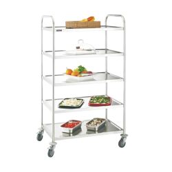 CASSELIN - CHARIOT INOX 5 PLATEAUX
