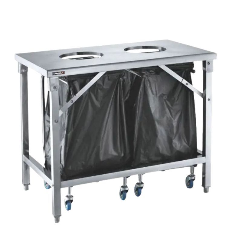 CASSELIN - CHARIOT EN INOX PORTE POUBELLE