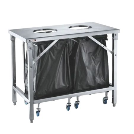 CASSELIN - CHARIOT EN INOX PORTE POUBELLE