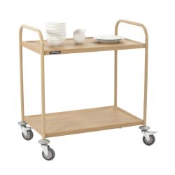 CASSELIN - CHARIOT DE SERVICE IMITATION BOIS 2 PLATEAUX