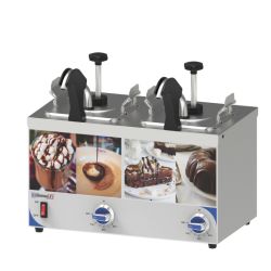 DISTRIBUTEUR À SAUCE AVEC POMPE ET BEC CHAUFFANT DOUBLE