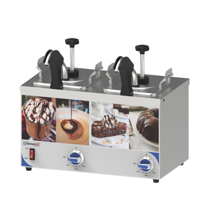 DISTRIBUTEUR À SAUCE AVEC POMPE ET BEC CHAUFFANT DOUBLE