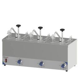 POMPE À SAUCE CHAUFFANTE TRIPLE