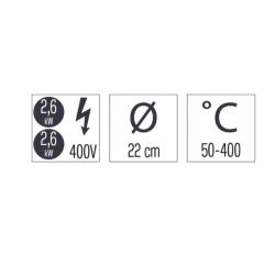 FOURNEAU ÉLECTRIQUE 2 FEUX AVEC SOUBASSEMENT 40