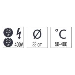 FOURNEAU ÉLECTRIQUE À POSER 2 FEUX 40
