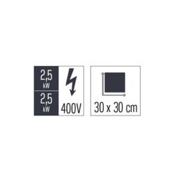 FOURNEAU ÉLECTRIQUE 2 PLAQUES COUP DE FEU AVEC SOUBASSEMENT 40