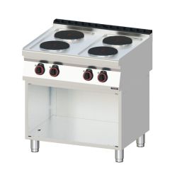 FOURNEAU ÉLECTRIQUE 4 FEUX AVEC SOUBASSEMENT 80