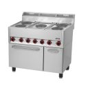 FOURNEAU ÉLECTRIQUE 5 FEUX AVEC FOUR ÉLECTRIQUE VENTILÉ GN 1/1 9
