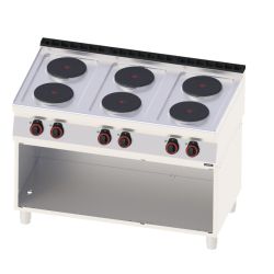 FOURNEAU ÉLECTRIQUE 6 FEUX AVEC SOUBASSEMENT 120