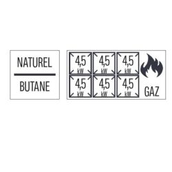 FOURNEAU GAZ À POSER 6 FEUX L 99