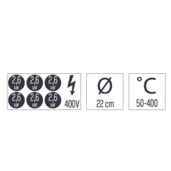 FOURNEAU ÉLECTRIQUE À POSER 6 FEUX 120
