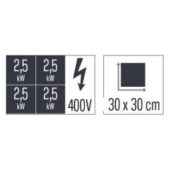 FOURNEAU ÉLECTRIQUE À POSER 4 PLAQUES COUP DE FEU 80