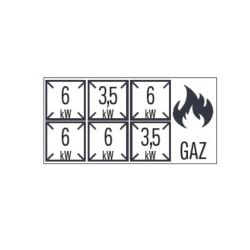 FOURNEAU GAZ À POSER 6 FEUX 120