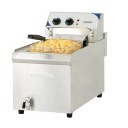FRITEUSE ÉLECTRIQUE AVEC VANNE DE VIDANGE 10 LITRES HAUT RENDEMENT