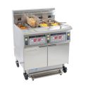 FRITEUSE ÉLECTRIQUE AVEC FILTRATION 4 X 12 LITRES 17+17KW