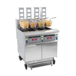 FRITEUSE ÉLECTRIQUE AVEC RELEVAGE AUTOMATIQUE ET FILTRATION 4X12 LITRES 17+17KW
