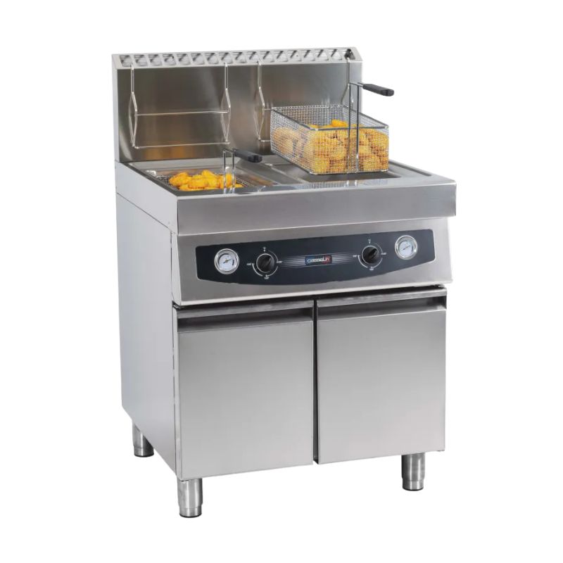 FRITEUSE GAZ AVEC SOUBASSEMENT 2 X 17 LITRES