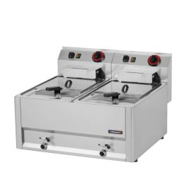 FRITEUSE ÉLECTRIQUE AVEC VANNE DE VIDANGE 2X8 LITRES 66