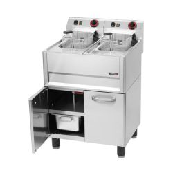 FRITEUSE ÉLECTRIQUE 2 X 8 LITRES AVEC SOUBASSEMENT 66