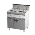 FRITEUSE GAZ AVEC SOUBASSEMENT 2X15 LITRES 80