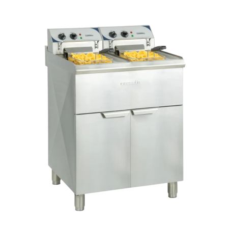FRITEUSE ÉLECTRIQUE SUR PIEDS 2 X 10 LITRES HAUT RENDEMENT