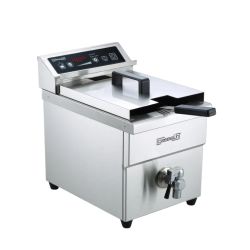 FRITEUSE À INDUCTION AVEC VANNE DE VIDANGE 8 LITRES