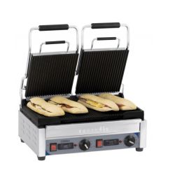 CASSELIN - GRILL PANINI DOUBLE PREMIUM RAINURÉE - RAINURÉE AVEC MINUTEUR