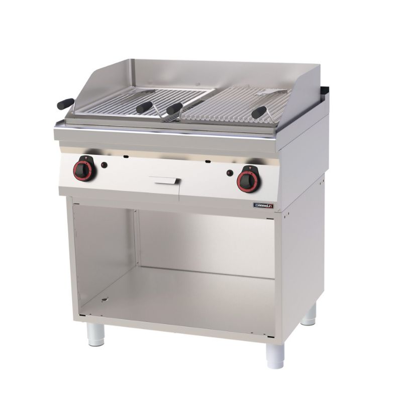 CASSELIN - GRILL PIERRE DE LAVE DOUBLE AVEC SOUBASSEMENT 80