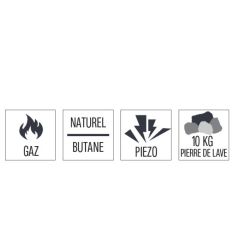 CASSELIN - GRILL PIERRE DE LAVE DOUBLE 66 ligne 600