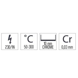 CASSELIN - PLAQUE À SNACKER CHROME TEXTURÉE 33 ligne 600