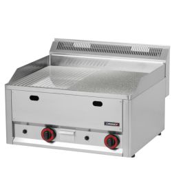 CASSELIN - PLAQUE À SNACKER CHROME RAINURÉE TEXTURÉE 66 GAZ ligne 600