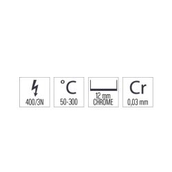 PLAQUE À SNACKER CHROME RAINURÉE LISSE AVEC SOUBASSEMENT 80ligne 700