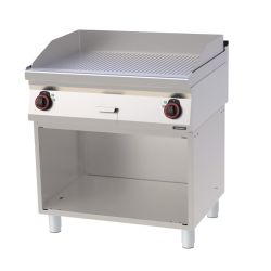 PLAQUE À SNACKER CHROME RAINURÉE AVEC SOUBASSEMENT 80ligne 700