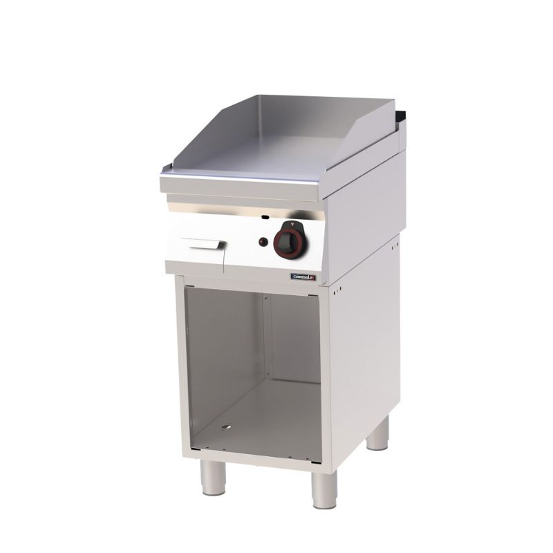 PLAQUE À SNACKER FONTE LISSE AVEC SOUBASSEMENT GAZ 40ligne 700