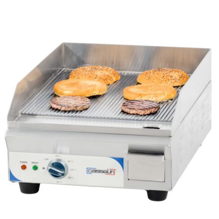 CASSELIN - PLAQUE À SNACKER ÉLECTRIQUE COMPACTE PREMIUM RAINURÉE