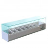 NOSEM - SALADETTE  VITREE 8 GN 1/3 - 150 cm - TOUT INOX - VITRAGE DROIT