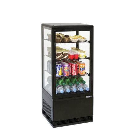 CASSELIN - MINI VITRINE RÉFRIGÉRÉE POSITIVE 78L NOIRE